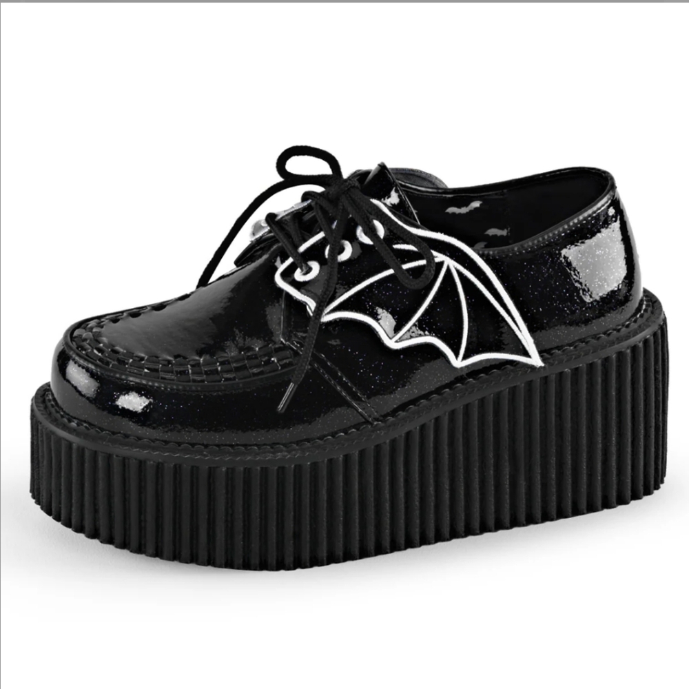 Demonia Bat Religion Bat Wing Platform Creepers